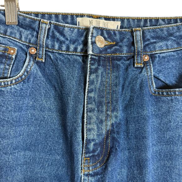 Free People We The Free High Rise Straight Leg Denim Blue Jeans Size 29 - Picture 6 of 9